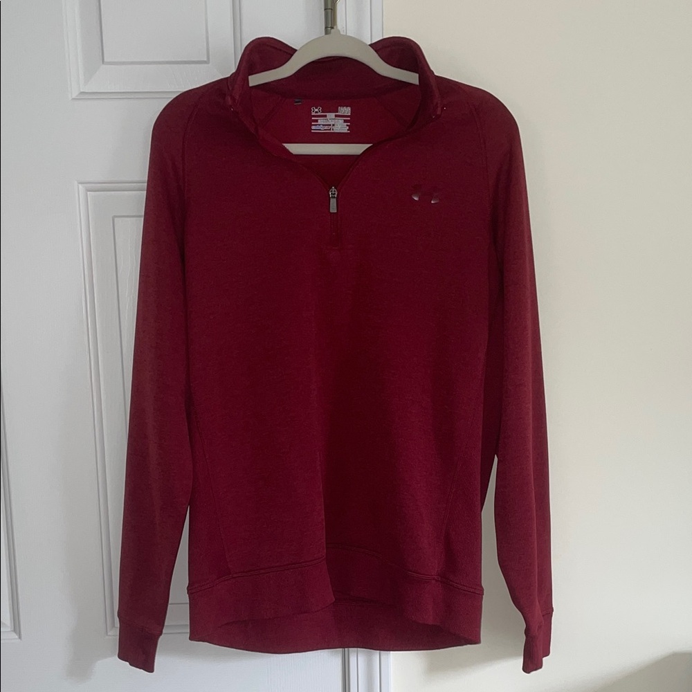 Under Armour Red Coldgear 3/4 Zip Jacket